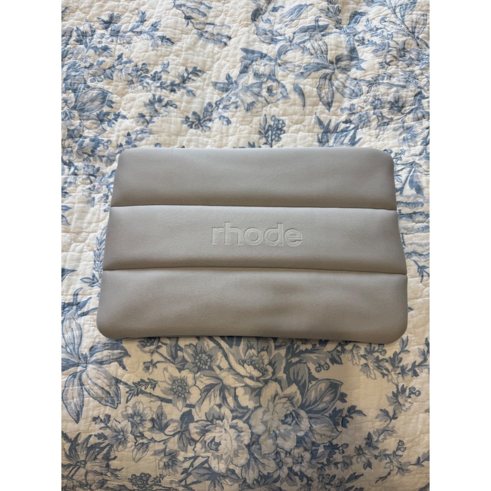 New Rhode Skin Oversized Grey Bubble Bag Makeup Bag Gray Cosmetic Hailey Bieber